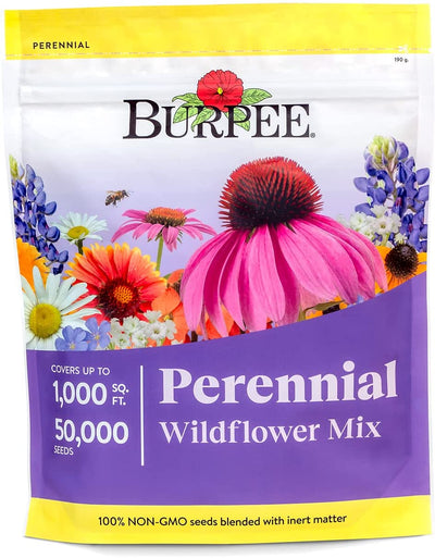 Burpee Wildflower 50,000 Bulk, 1 Bag | 18 Varieties 