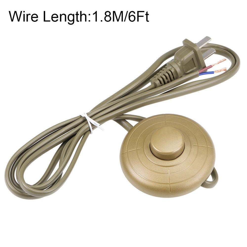Lamp Foot Pedal Push Button Switch Nylon Gold 1Pcs