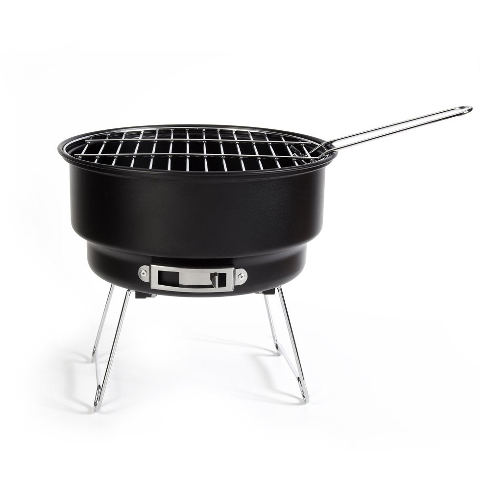 10" Portable Camping Charcoal Grill with Free Cooler Bag