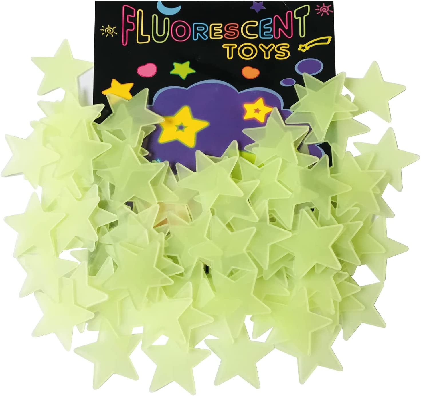 100Pc Luminous Stars Stickers Create a Realistic Starry Sky, Dark Star ...