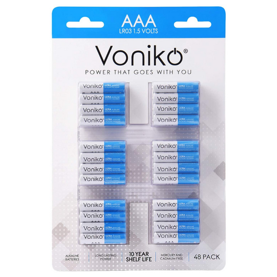Premium Grade AAA Batteries - 24/48/100 Packs - Alkaline - Ultra Long-Lasting - 10-Year Shelf Life