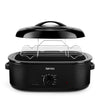 Aroma® 18Qt. Electric Roaster Oven with Metal Inner Rack - Black (ART-718B)