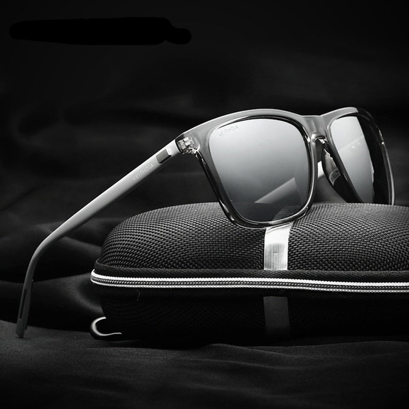 Unisex Retro Aluminum + TR90 Sunglasses with Polarized Lenses