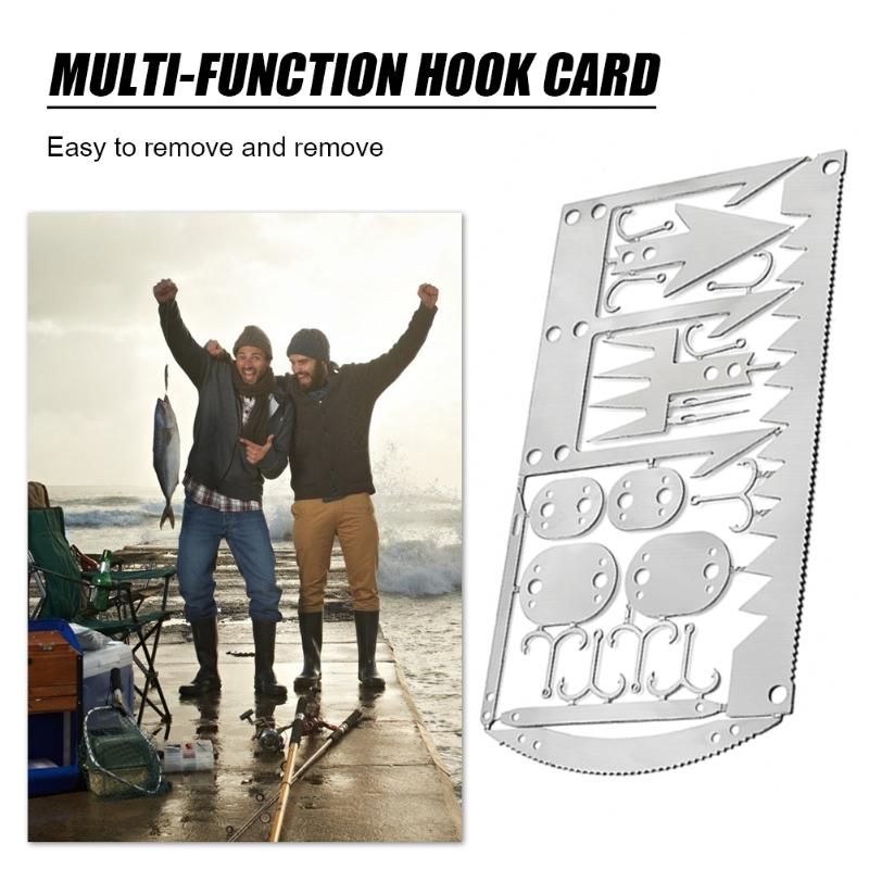 22 in 1 Multifunctional Fishing Gear Hook Card