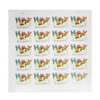 USPS Happy Birthday Forever Stamps 2021 - Booklet of 20 Postage Stamps