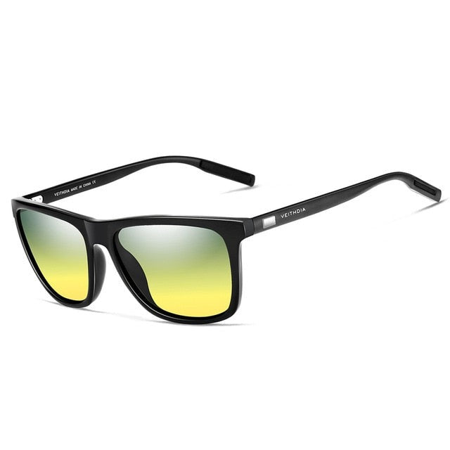 Unisex Retro Aluminum + TR90 Sunglasses with Polarized Lenses