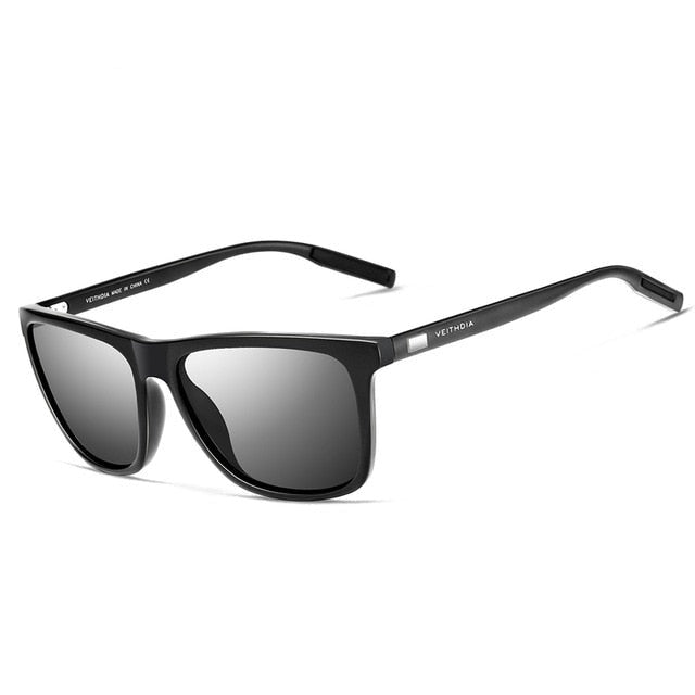 Unisex Retro Aluminum + TR90 Sunglasses with Polarized Lenses