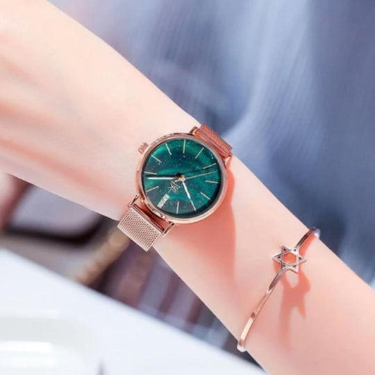 Women's Starry Stainless Steel Strap Quartz Watch