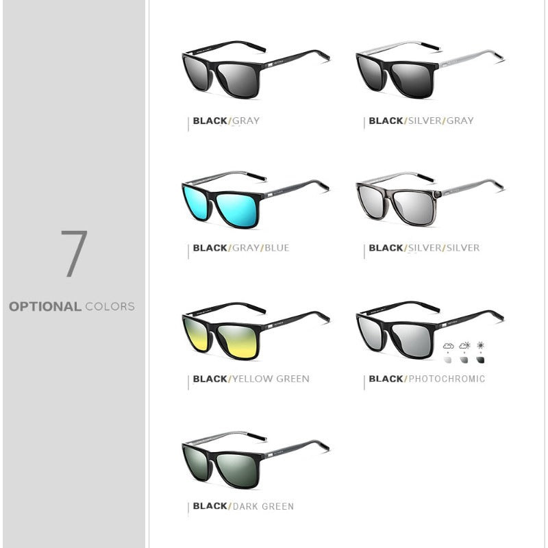 Unisex Retro Aluminum + TR90 Sunglasses with Polarized Lenses