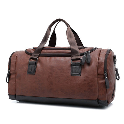 Leather Travel Duffel Bag