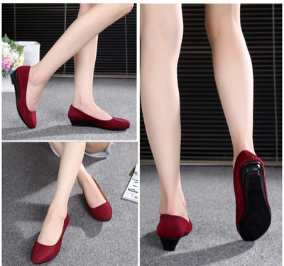 Women's Low Heel Slip-on Dress Shoes