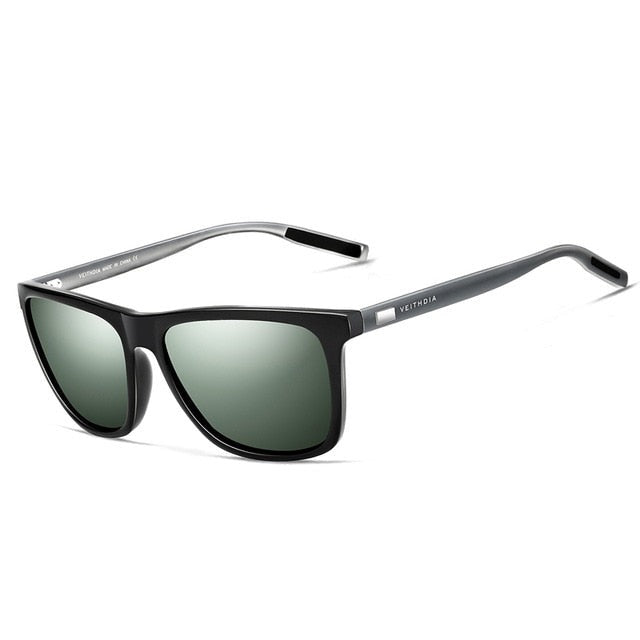 Unisex Retro Aluminum + TR90 Sunglasses with Polarized Lenses