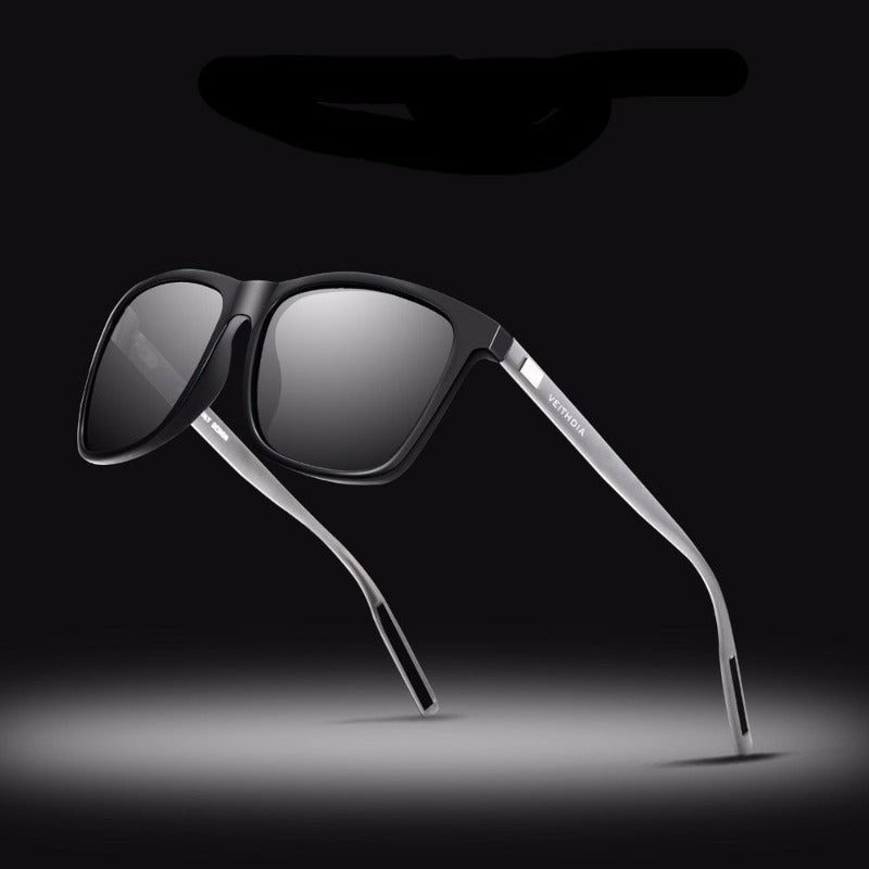 Unisex Retro Aluminum + TR90 Sunglasses with Polarized Lenses