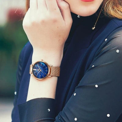 Women's Starry Stainless Steel Strap Quartz Watch