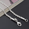 925 Sterling Silver Rope Necklace