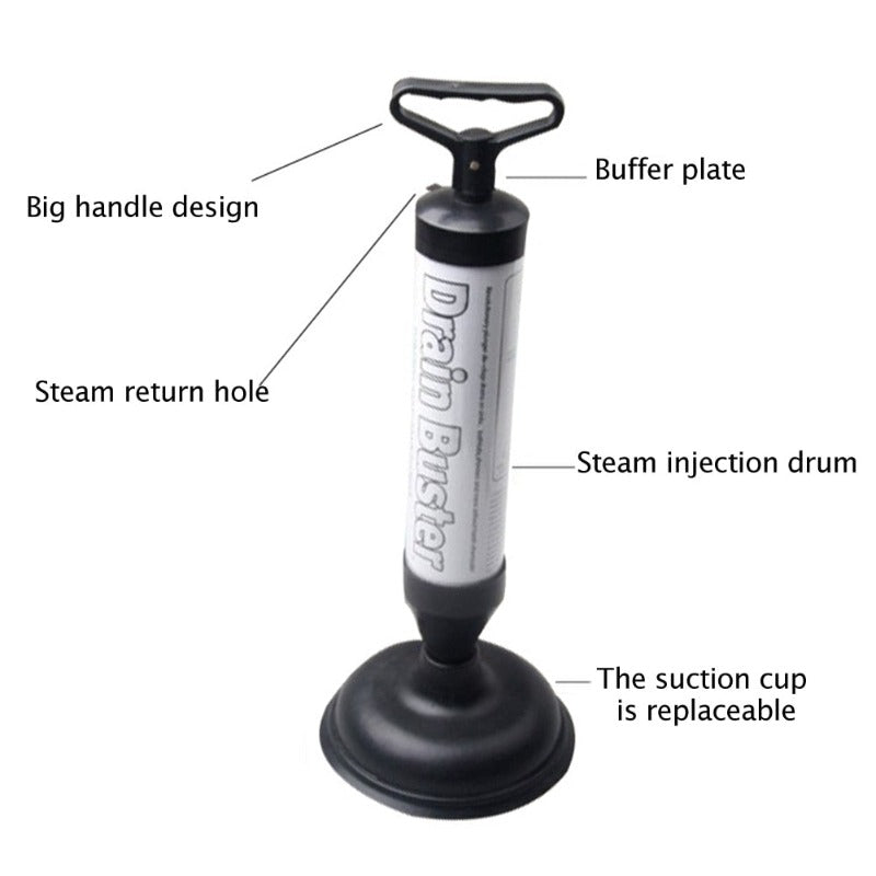 Air Vacuum Clogged Drain & Toilet Plunger