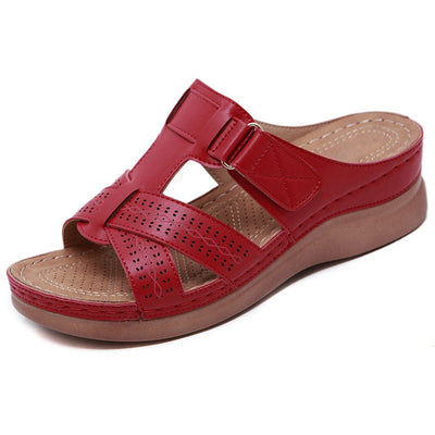 Women's Anti-Slip Summer Orthopedic Leather Wedge Sandals