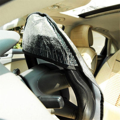Double Thick Car Steering Wheel Sun Shade Cover