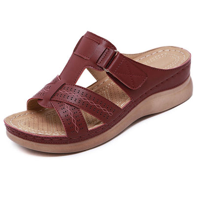 Women's Anti-Slip Summer Orthopedic Leather Wedge Sandals