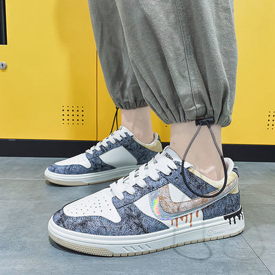Leather High and Low Top Athletic Shoes
