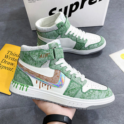 Leather High and Low Top Athletic Shoes