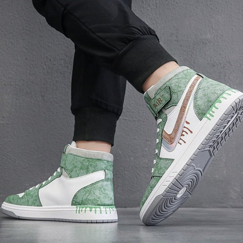 Leather High and Low Top Athletic Shoes