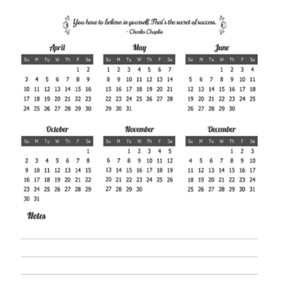 Large Two Year 2022-2023 Monthly Planner