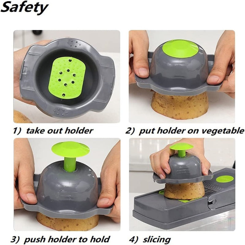 Multifunctional Vegetable Chopper & Cheese Grater with Container