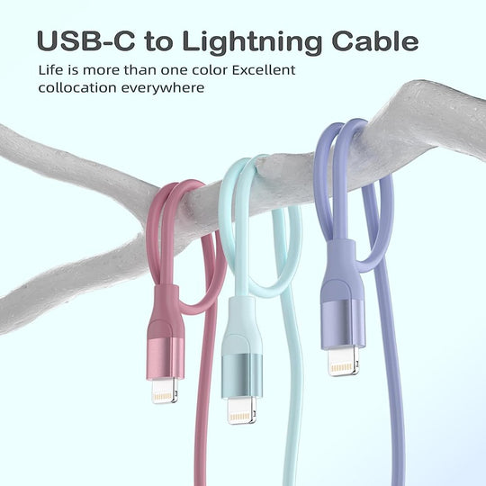  Iphone Charger [Apple Mfi Certified] 3Pack 6Ft Usb C to Lightning Cable Fast Charging Iphone Charger Cord Compatible with Ipod Ipad