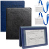 2 Pack Passport and Vaccine Card Holder Combo and Waterproof Vaccine Card Protector Waterproof