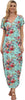 VEW Store Women's Maxi Dress Floral Printed Long Casual Beach Party Dress with Pocket