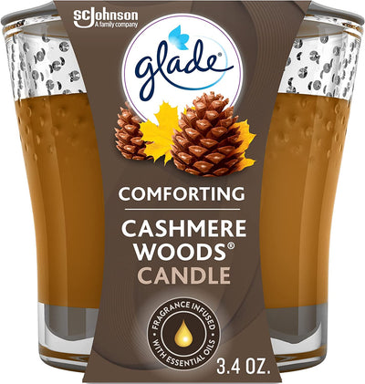 Glade Candle Jar, Air Freshener, Sheer Vanilla Embrace, 3.4 Oz