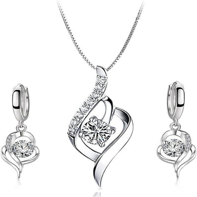 3 Piece Necklaces & Earrings Set - 925 Sterling Silver