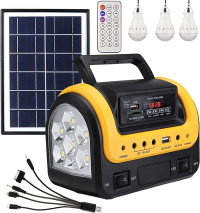 Portable Solar Generator with Flashlight for Home Use Camping Emergency