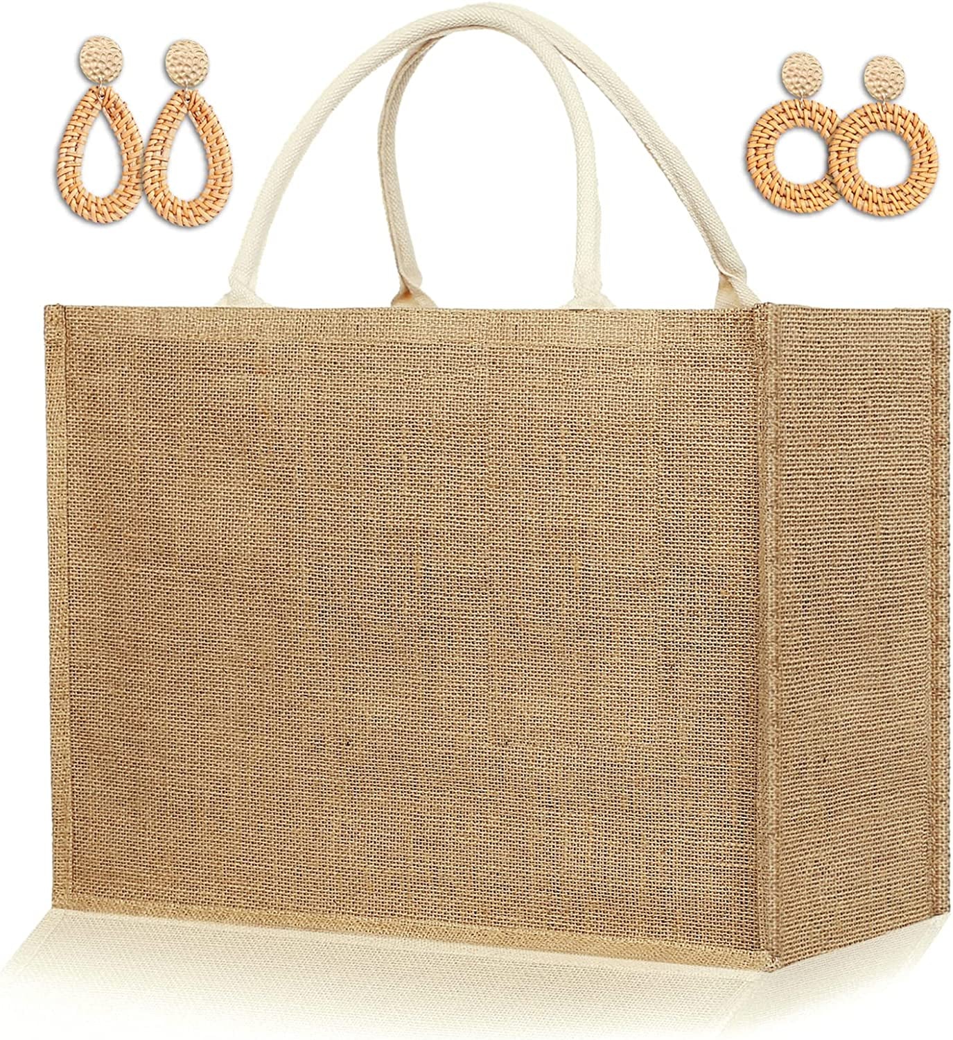 Jute Woven Straw Large Beach Tote