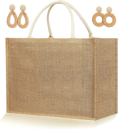 Jute Woven Straw Large Beach Tote