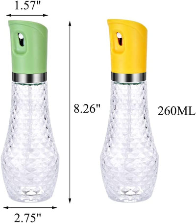  Olive Oil Sprayer Mister for Cooking Oil Spray bottle for Air Fryer Cooking Spritzer Glass Bottle Kitchen Gadgets for BBQ,Salad,Baking,Grill 260ml (Green)