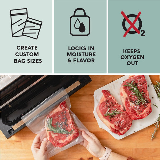 2 Pack 8" X 50' Vacuum Sealer Bags, BPA Free Food Saver Bags