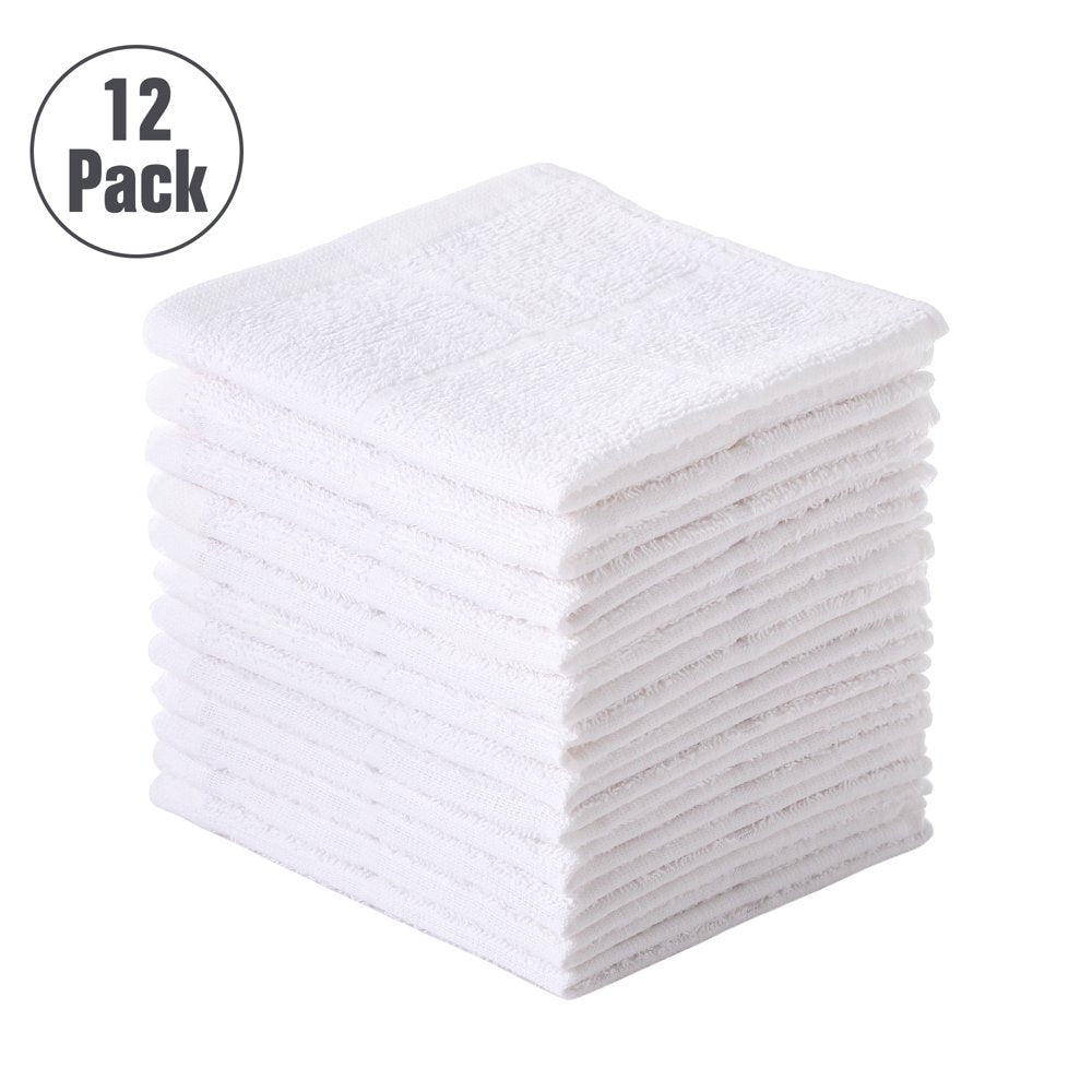 Kitchen Dishcloth Set, 12"X12" 12-Pack, Pure Cotton Cleaning Dish Towel, Highly Absorbent (Mix Color)