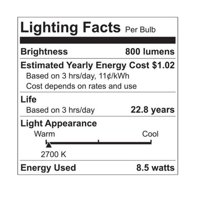  Dusk to Dawn LED Light Bulb, Soft White, A19 Bulb, 8.5 Watts