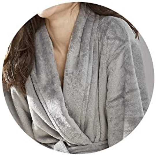 Women's Long Plush Spa Bathrobe