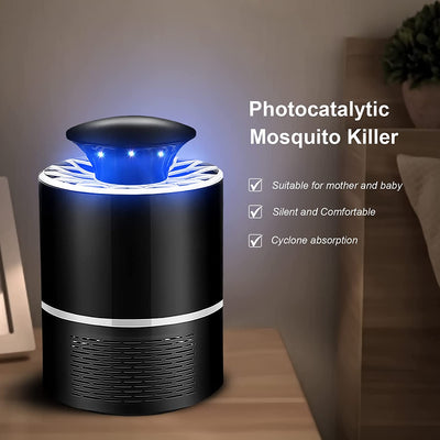 Mosquito Zapper Indoor, Insect Traps Mosquito Killer Bug 360 Degree LED and Strong Suction Fan for Bugs for Home, Kitchen, Office