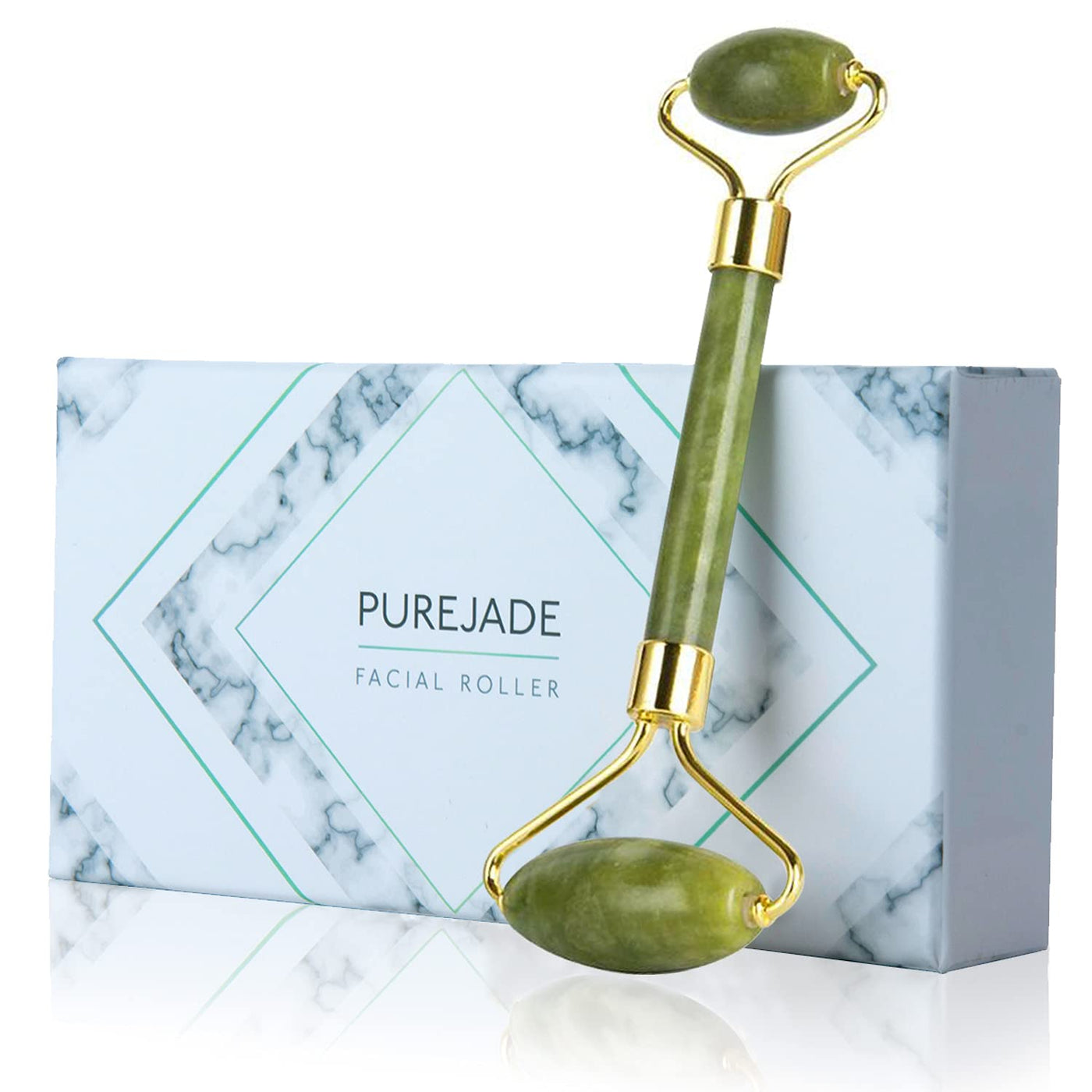 Natural Jade  Massager Roller for Face/ Reduce Wrinkles & Dark Circles and  Puffiness