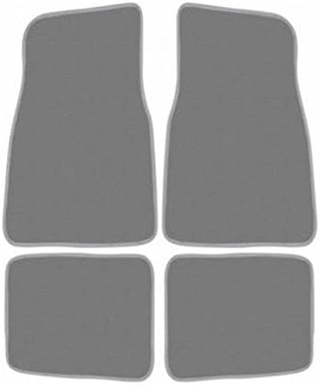 Carpet Interior Floor Mats, Grey, 4-Piece