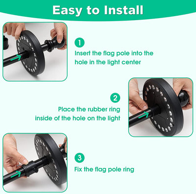 Solar Flag Pole Light