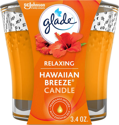 Glade Candle Jar, Air Freshener, Sheer Vanilla Embrace, 3.4 Oz