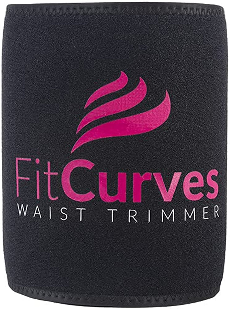 FitCurves Waist Trimmer (Black/Hot Pink, Large)