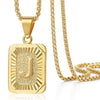 Gold Filled A-Z Initial Necklace - Pendant & Box Chain - 22"