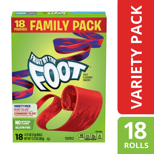 Fruit by the Foot, Fruit Snacks, Berry and Strawberry, 13.5 Oz