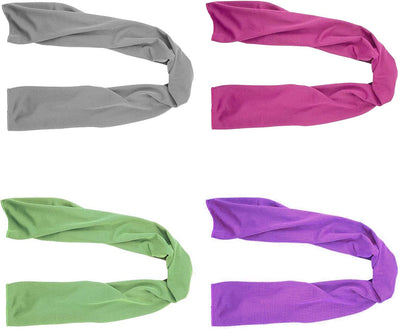 4 Packs Cooling Towel (40"x 12"), Ice Towel, Microfiber Towel, Soft Breathable Chilly Towel Stay Cool for Yoga, Sport, Gym, Workout, Camping, Fitness, Running, Workout & More Activities (Multicolor)